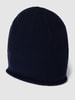 Christian Berg Woman Beanie van kasjmier met rolzoom Donkerblauw