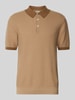 Scotch & Soda Regular fit poloshirt met structuurmotief Beige