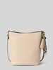 Seidenfelt Hobo tas met reliëflogo model 'LOHJA' Steengrijs