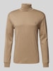 Polo Ralph Lauren Longsleeve mit Rollkragen und Label-Stitching Hellbraun