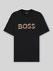 BOSS Regular Fit T-Shirt aus merzerisierter Baumwolle Modell 'THOMPSON 656' Black
