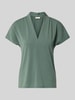 FREE/QUENT Regular Fit Bluse mit V-Ausschnitt Modell 'Yrsa' Dunkelgruen