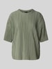 Only Boxy fit T-shirt met plissés, model 'RAVENNA' Rietgroen