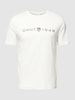 Gant T-shirt z nadrukiem z logo Złamany biały