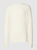 Fynch-Hatton Gebreide pullover met ribboorden Offwhite