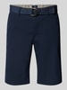 MCNEAL Slim Fit Shorts mit Gürtel Dunkelblau