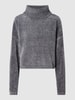 URBAN CLASSICS Rollkragenpullover aus Samtgarn  Dunkelgrau