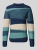 Blend Gebreide pullover met structuurmotief Marineblauw