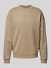 HUGO Sweatshirt mit Label-Print Modell 'Dapocrew' Taupe