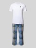 Polo Ralph Lauren Underwear Relaxed Fit Pyjama Set mit Logo-Stitching Modell 'Sleep' Weiss