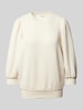 Selected Femme Sweatshirt met ribboorden, model 'TENNY' Ecru