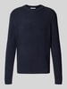 SELECTED HOMME Strickpullover mit gerippten Abschlüssen Marine