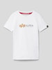 Alpha Industries T-Shirt mit Label-Print Modell 'Label' Weiss