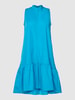 0039 Italy Mini-jurk met volantzoom, model 'Roma' Turquoise