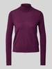 HUGO Strickpullover aus Schurwolle mit Label-Detail Modell 'Sedennian' Aubergine