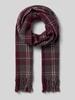 Jake*s Casual Schal mit Allover-Muster Dunkelgrau Melange