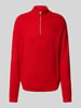 REVIEW Gebreide pullover met ribboorden Rood