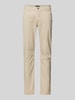 Christian Berg Men Straight Leg Chino mit Strukturmuster Kitt Melange