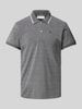 Casual Friday Slim fit poloshirt met logostitching, model 'TRISTAN' Antraciet gemêleerd