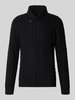 JACK & JONES Premium Sweter z dzianiny ze ściegiem warkoczowym model 'CALLUM' Czarny