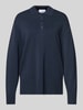 Style Icon Collection Gebreid poloshirt in wide fit - curated by Tinvcb Donkerblauw