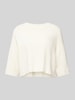 Weekend Max Mara Cropped Strickshirt mit Rundhalsausschnitt Modell 'AMATO' Offwhite