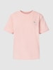 Jake*s Casual T-Shirt mit Stitching Rosa