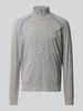 BOSS Sweatjack met labelstitching, model 'Mix&Match' Middengrijs