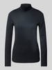 Christian Berg Woman Slim Fit Longsleeve mit Rollkragen Black