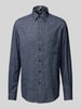 HECHTER PARIS Regular Fit Freizeithemd mit Button-Down-Kragen Marine