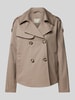 Amber & June Trenchcoat mit Leistentaschen Taupe