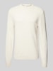 SELECTED HOMME Gebreide pullover met ribboorden, model 'LOOP' Offwhite