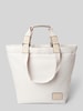 STUDIO BERLIN Handtasche mit Label-Badge Modell 'PRENZLAU' Hellgrau