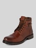 Jack & Jones Lederboots mit Dornschließe Modell 'DEXTER' Cognac