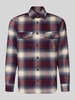 Christian Berg Men Regular Fit Hemdjacke mit Brusttaschen Bordeaux