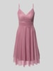 TROYDEN COLLECTION Cocktailkleid mit Taillenband Rosa