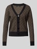 Vero Moda Regular Fit Strickjacke aus Viskose-Mix Modell 'ARIA' Taupe