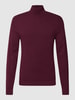 MCNEAL Longsleeve mit geripptem Rollkragen Aubergine meliert