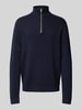 Jack & Jones Premium Troyer mit Label-Detail MOdell 'BLAMILANO' Blau