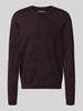 Blend Gebreide pullover met ronde hals, model 'Bruton' Bordeaux