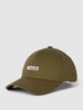 BOSS Basecap mit Label-Stitching Modell 'Zed' Oliv