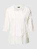 Marc Cain T-Shirt mit 3/4-Ärmeln Weiß