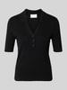 Jake*s Collection Regular Fit Poloshirt aus Viskose-Mix Black