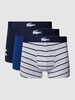 Lacoste Trunks mit Label-Detail im 3er-Pack Marine