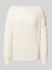 Only Relaxed Fit Strickpullover mit Zopf Struktur Muster Modell 'BRYNN' Sand