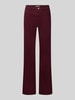 Christian Berg Woman straight fit stoffen broek in 5-pocketmodel Bordeaux