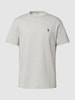 Polo Ralph Lauren Classic fit T-shirt met labelstitching Middengrijs