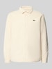 Lacoste Oversized Hemdjacke in Cord-Optik Offwhite