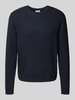 Jack & Jones Gebreide pullover met geribde ronde hals, model 'GEORGE' Marineblauw
