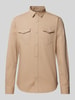 Jack & Jones Slim fit vrijetijdsoverhemd met kentkraag, model 'ESHERIDAN'' Beige